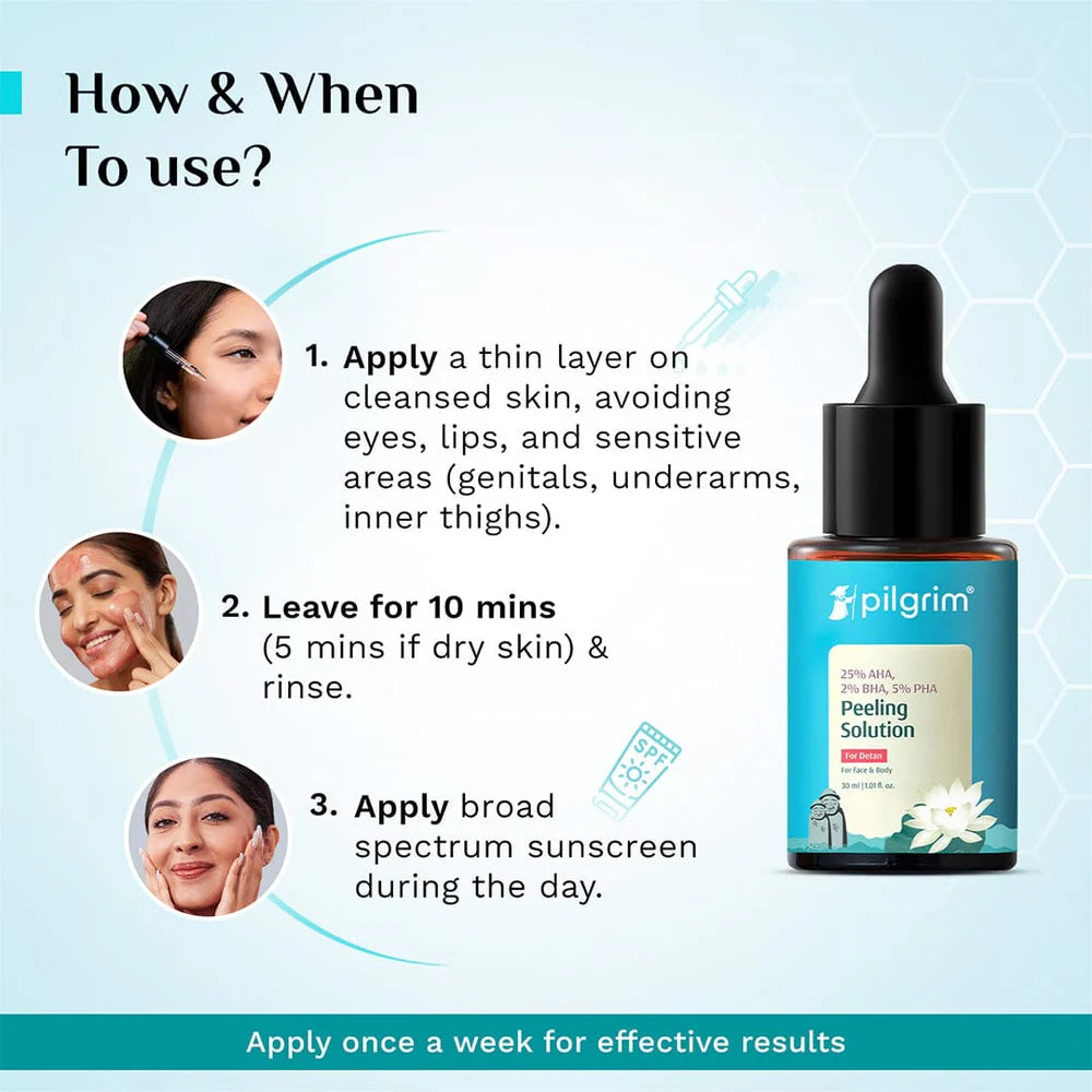 Pilgrim 25% AHA + 2% BHA + 5% PHA Peeling Solution